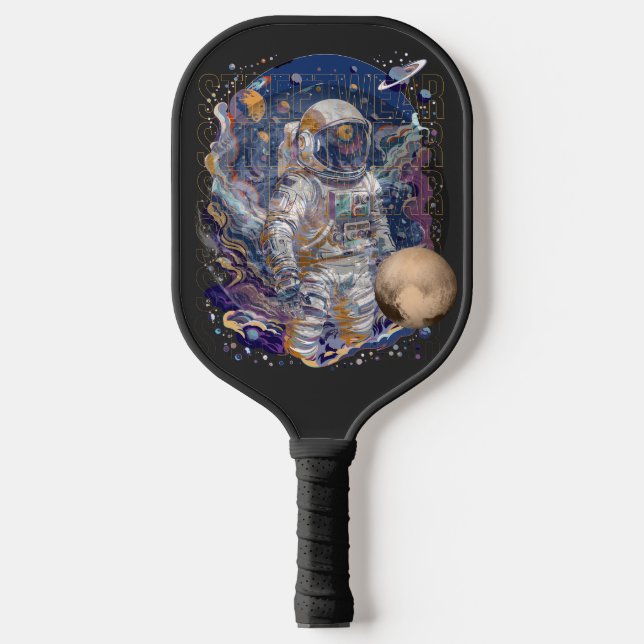 Astronaut design pickleball paddle (Front)