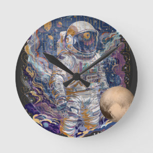 Astronaut design round clock