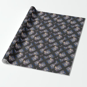 Astronaut design wrapping paper