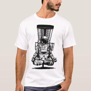 Astronaut Disc Golf Yoga Sket T-Shirt