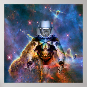 Astronaut Disintegration Poster