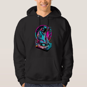 Astronaut DJ, DJing in Space, EDM cool Graphic Hoodie