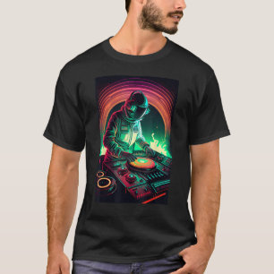 Astronaut DJ DJing in Space EDM cool Graphic Vapor T-Shirt