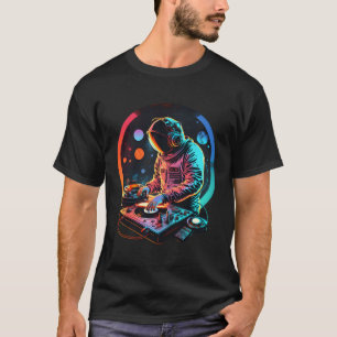 Astronaut Dj Djing In Space Edm T-Shirt
