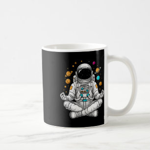 Astronaut Do Yoga Pose On Space Meditation Astrona Coffee Mug