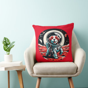 Astronaut Dog - Cosmic Canine Space Adventure Cushion