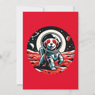 Astronaut Dog - Cosmic Canine Space Adventure Holiday Card