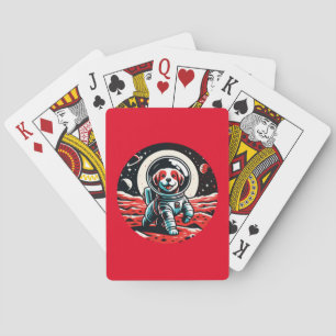 Astronaut Dog - Cosmic Canine Space Adventure Playing Cards