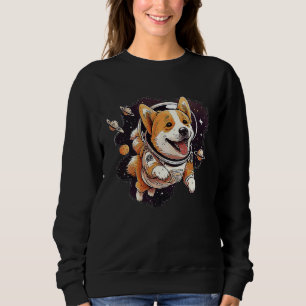 Astronaut Dog space Cute Dog for Kids men and wom Sweatshirt