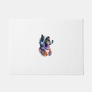 Astronaut Dog space Cute Dog Lover for Kids men an Doormat