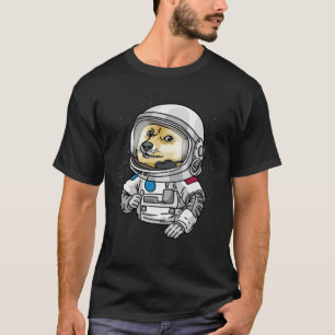 Astronaut Dog Thumbs Up in Space Doge T-Shirt