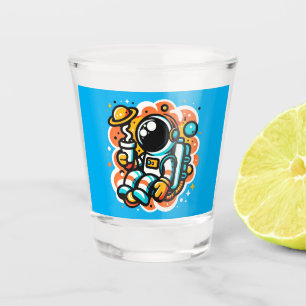 Astronaut Drinking Coffee - Outer Space Caffeine Shot Glass