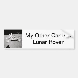 Astronaut driving Lunar Lander on the Moon Bumper Sticker