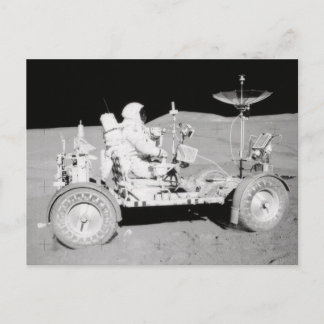 Astronaut driving Lunar Lander on the Moon Postcard