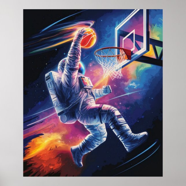 Astronaut dunks poster (Front)