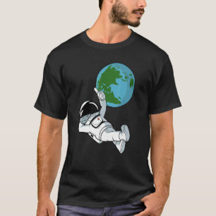 Astronaut Earth Globe Earth Planet T-Shirt