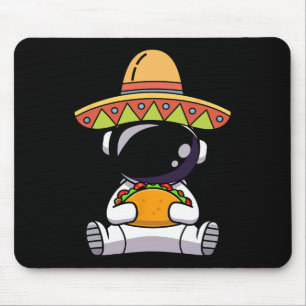 Astronaut Eating Tacos Funny Cinco De Mayo Space M Mouse Pad