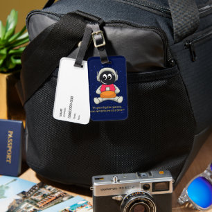 astronaut editable luggage tag