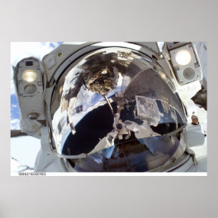 Astronaut Face Poster