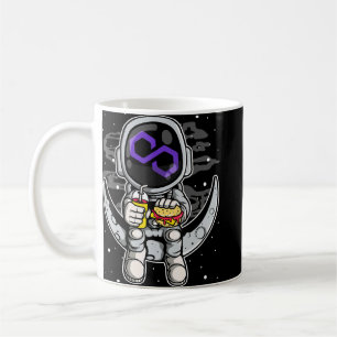 Astronaut Fastfood Polygon Matic Coin To The Moon Coffee Mug