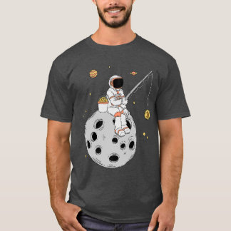 Astronaut Fishing Bitcoin Stock Market Trader Prem T-Shirt