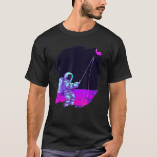 Astronaut Fishing Boat Space Ocean Lake Cool Fish T-Shirt
