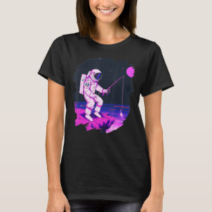 Astronaut Fishing Boat Space Ocean Lake Cool Fish T-Shirt
