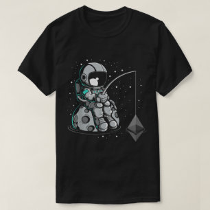 Astronaut Fishing for Ethereum Design T-Shirt
