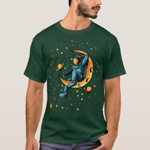 Astronaut fishing for stars Funny Space T-Shirt