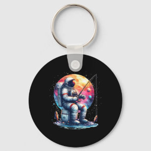 Astronaut Fishing In Space Boys Girls Kids Astrona Key Ring