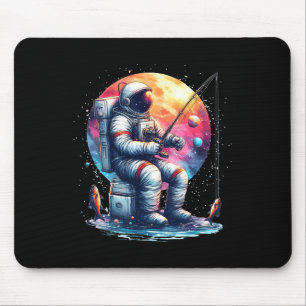 Astronaut Fishing In Space Boys Girls Kids Astrona Mouse Pad