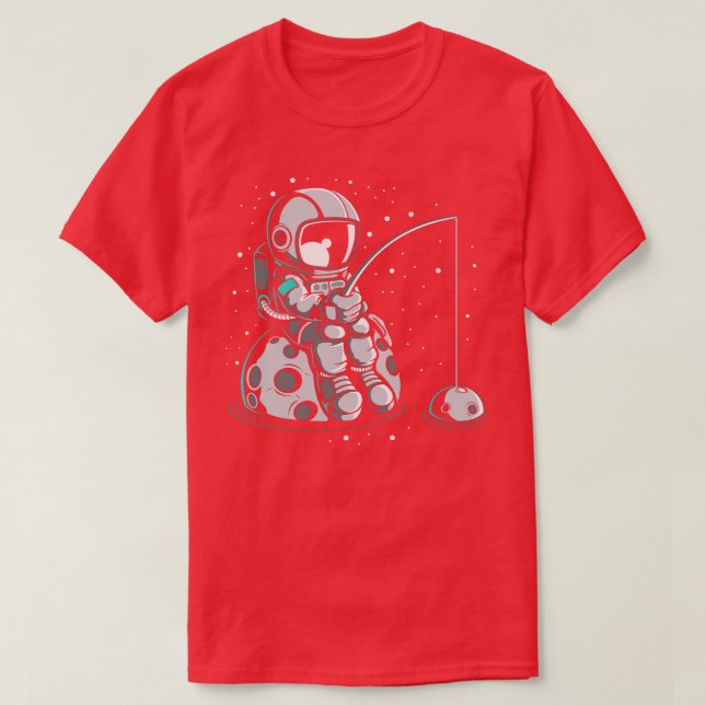 ASTRONAUT FISHING T-Shirt (Design Front)