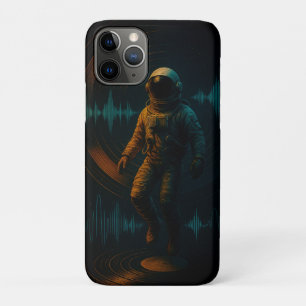Astronaut Floating in Glitchwave Sound Art iPhone 11 Pro Case