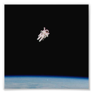 Astronaut Floating in Open Space - NASA- Photo