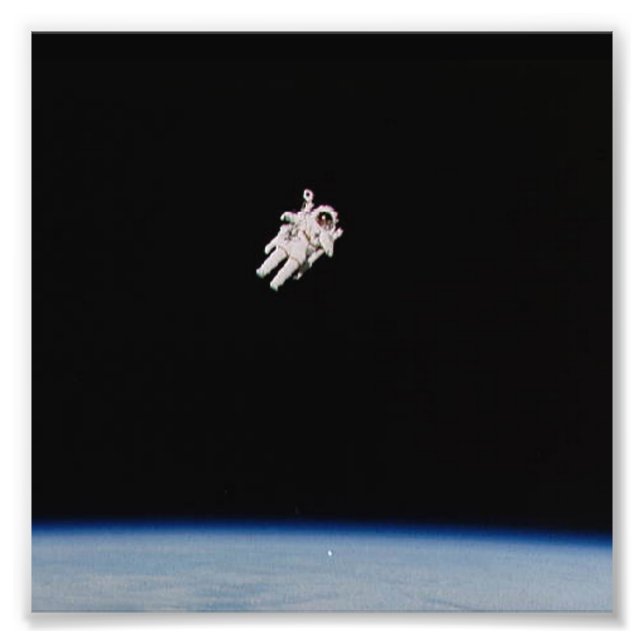 Astronaut Floating in Open Space - NASA- Photo Print (Front)