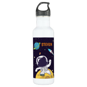 Astronaut Floating in Outer Space 710 Ml Water Bottle