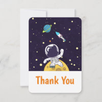 Astronaut Floating in Outer Space Thank You