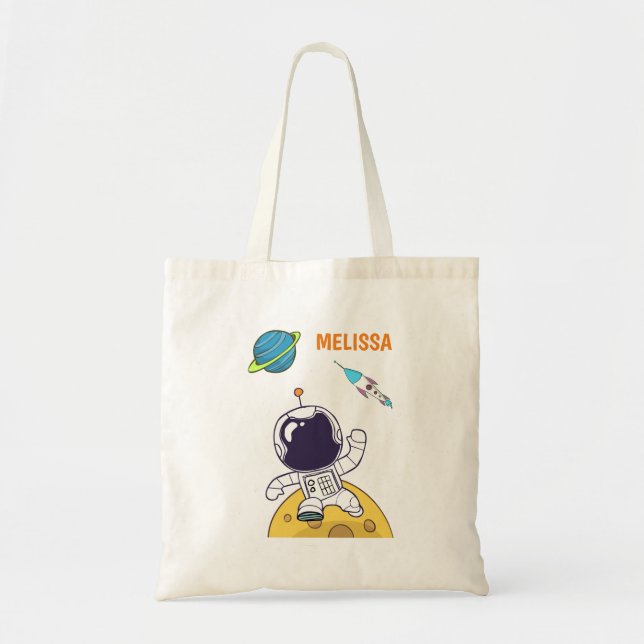 Astronaut Floating in Outer Space Tote Bag (Front)