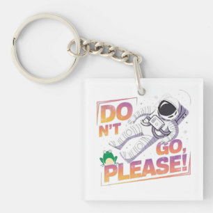 Astronaut Floating in Space Cosmic Adventure Desig Key Ring