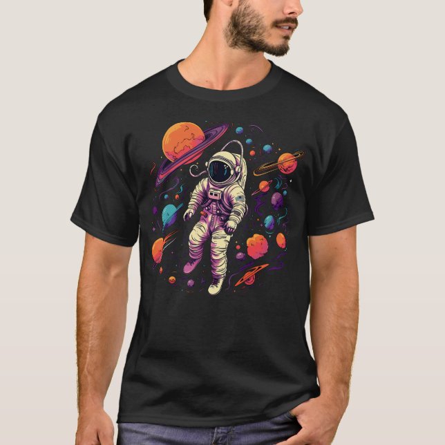 Astronaut Floating In Space T-Shirt (Front)