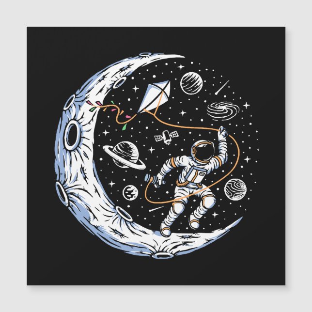 Astronaut Flying a Kite on the Moon (Front)