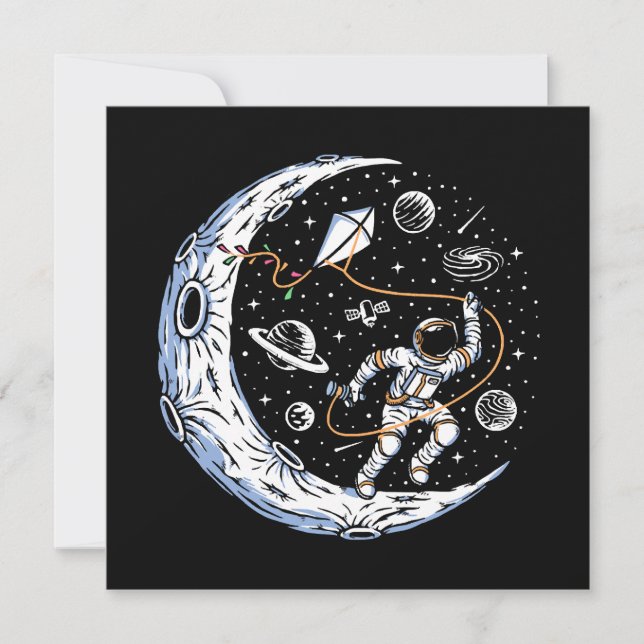 Astronaut Flying a Kite on the Moon (Front)