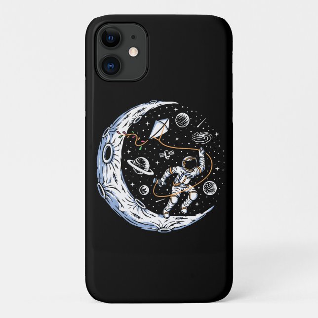 Astronaut Flying a Kite on the Moon Case-Mate iPhone Case (Back)