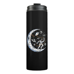 Astronaut Flying a Kite on the Moon Thermal Tumbler