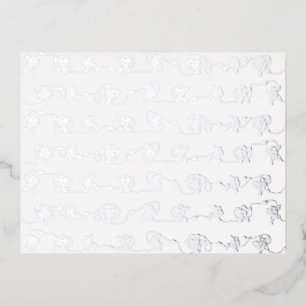 Astronaut Foil Holiday Postcard