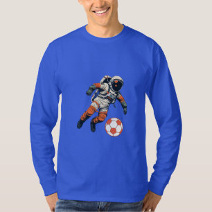 Astronaut Football Graphic T-Shirt – Space Soccer 