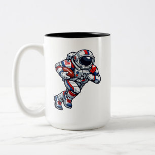 Astronaut Football Two-Tone Coffee Mug