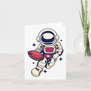 Astronaut Footll Space Sport Fun Cool Fall Card