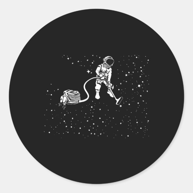 Astronaut For Space Space Vacuum Classic Round Sticker (Front)