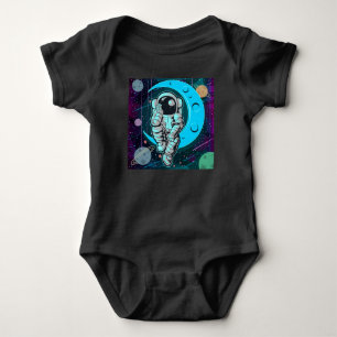 astronaut full colour baby bodysuit